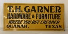 T.H. Garner Furniture & Hardware Sign