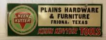 Keen Kutter Plains Hardware and Furniture Tin Sign