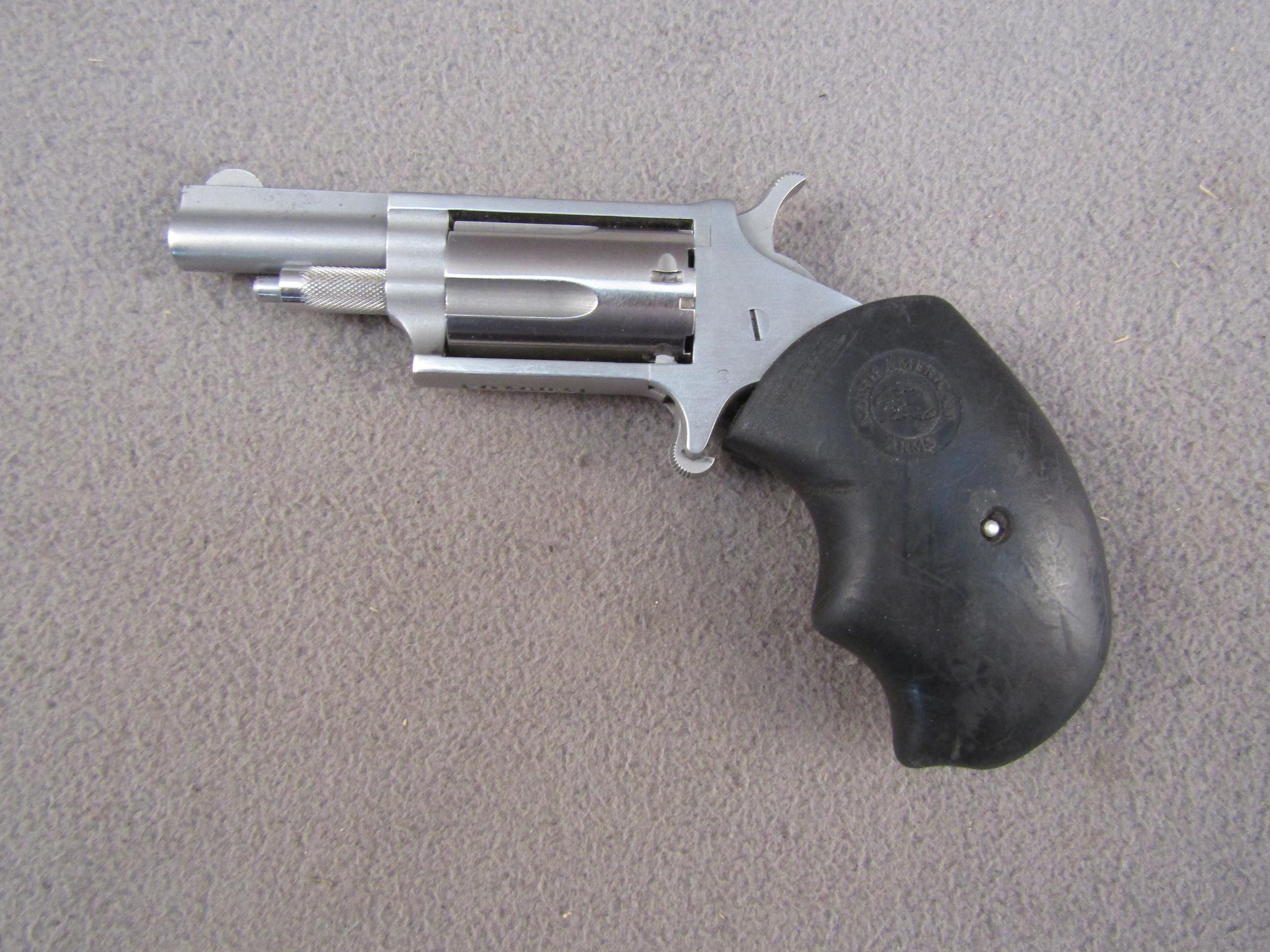 handgun: NORTH AMERICAN ARMS Model NAA-22MC, Revolver, .22mag, 5 shot, 1.625" barrel, S#E036831