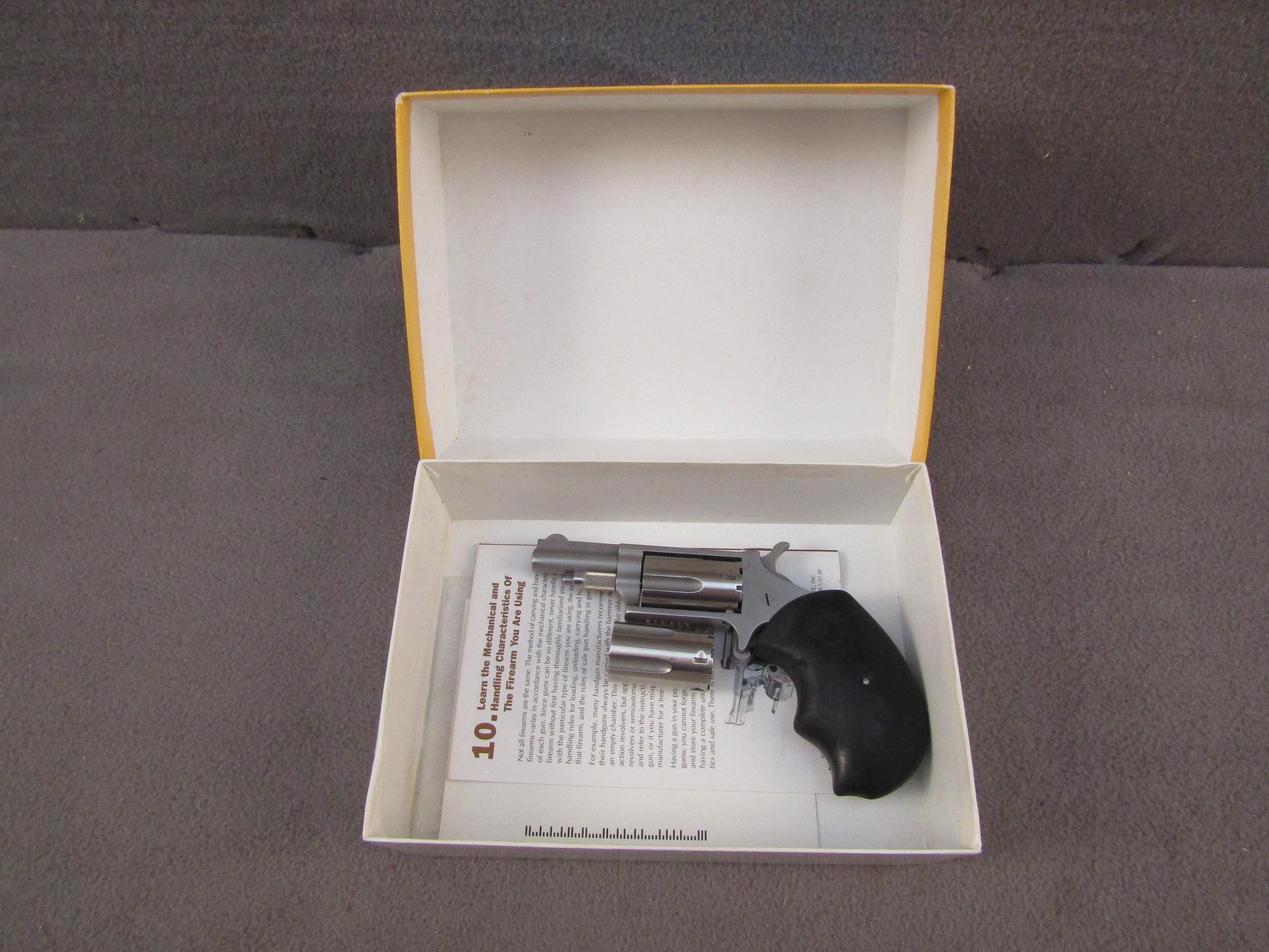 handgun: NORTH AMERICAN ARMS Model NAA-22MC, Revolver, .22mag, 5 shot, 1.625" barrel, S#E036831
