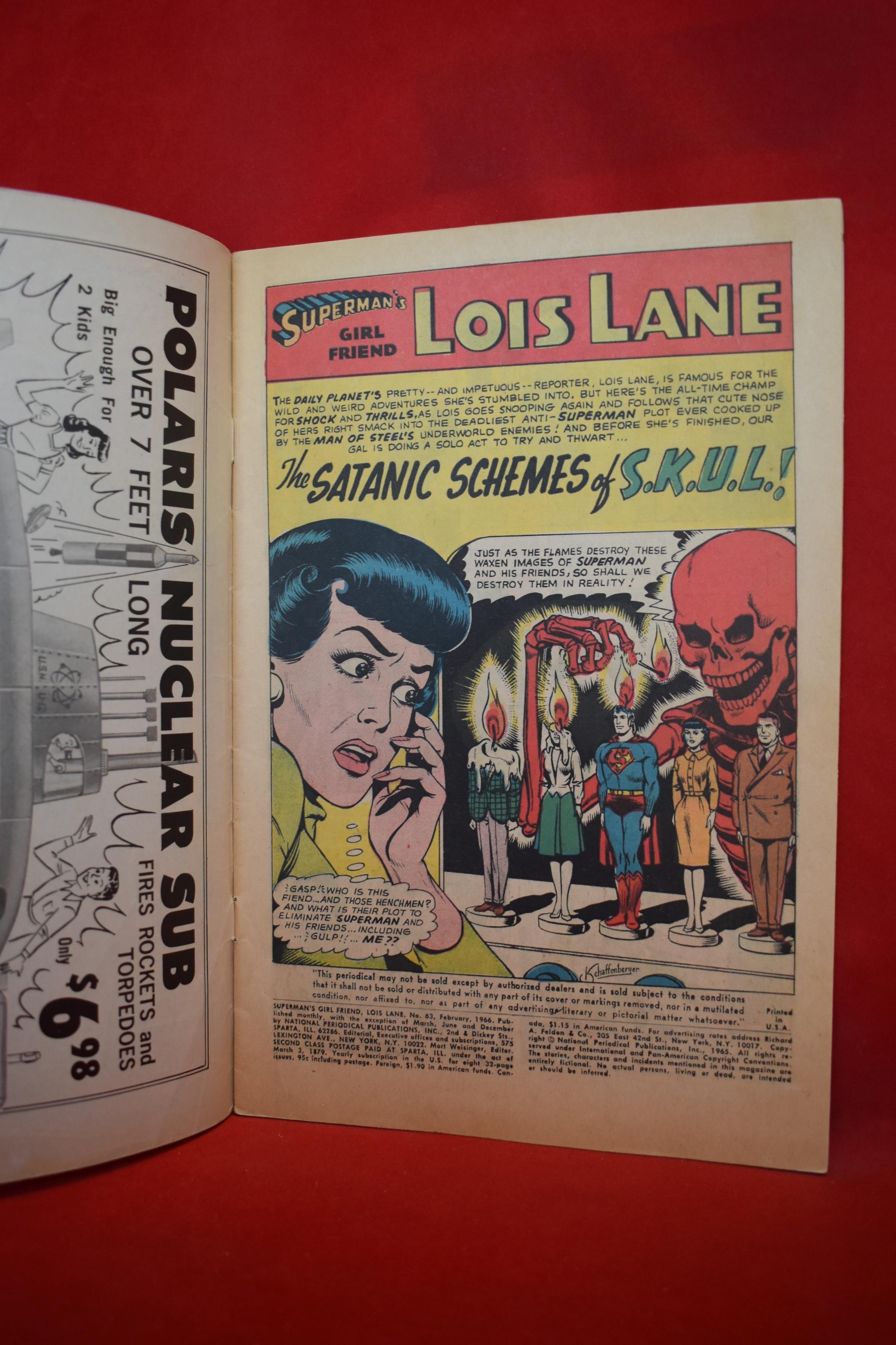 LOIS LANE #63 | THE SUPERMAN KILLERS UNDERGROUND LEAGUE | SCHAFFENBERGER - 1966