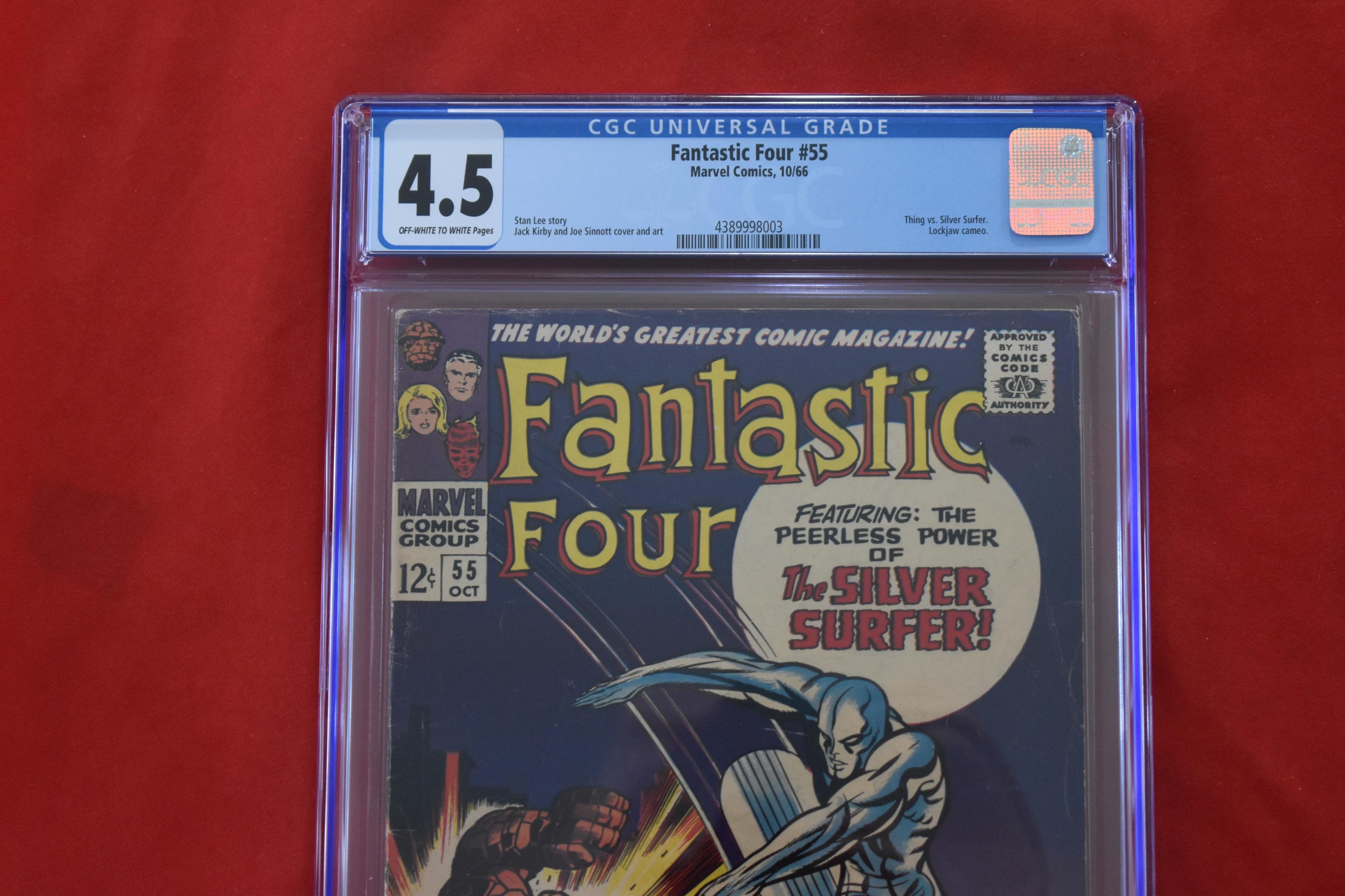 FANTASTIC FOUR #55 | KEY ICONIC KIRBY COVER FEATURING THING & SILVER SURFER!