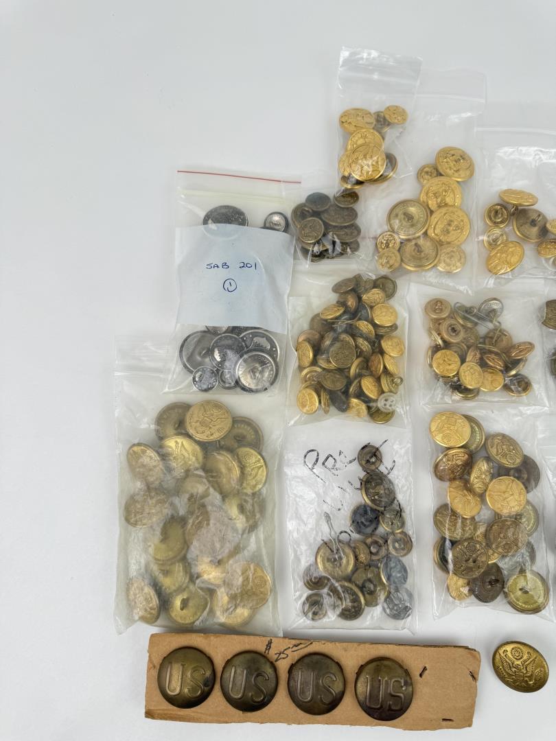 Large Collection of Military Buttons