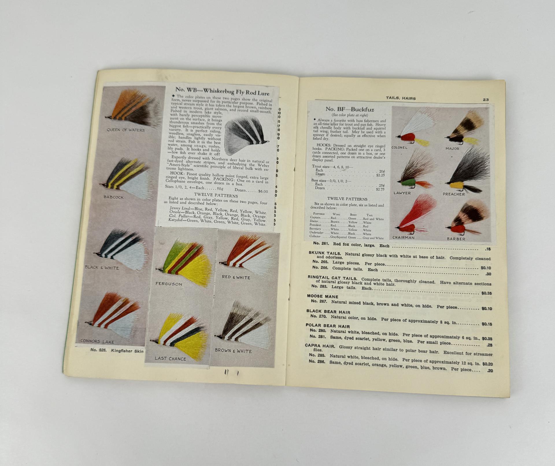 1940 H.J. Noll Fly Tying Materials Catalog