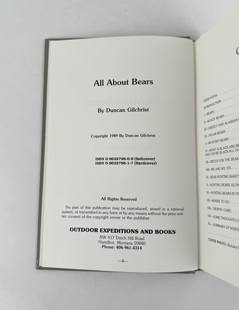 All About Bears Author Signed