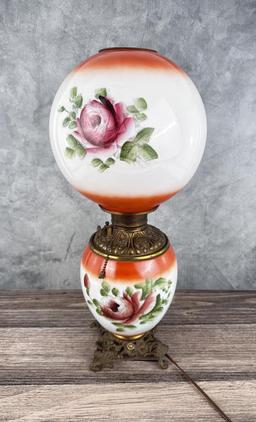 Antique Gone With The Wind Lamp