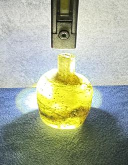 Time of Christ Ancient Roman Bottle Amber Yellow