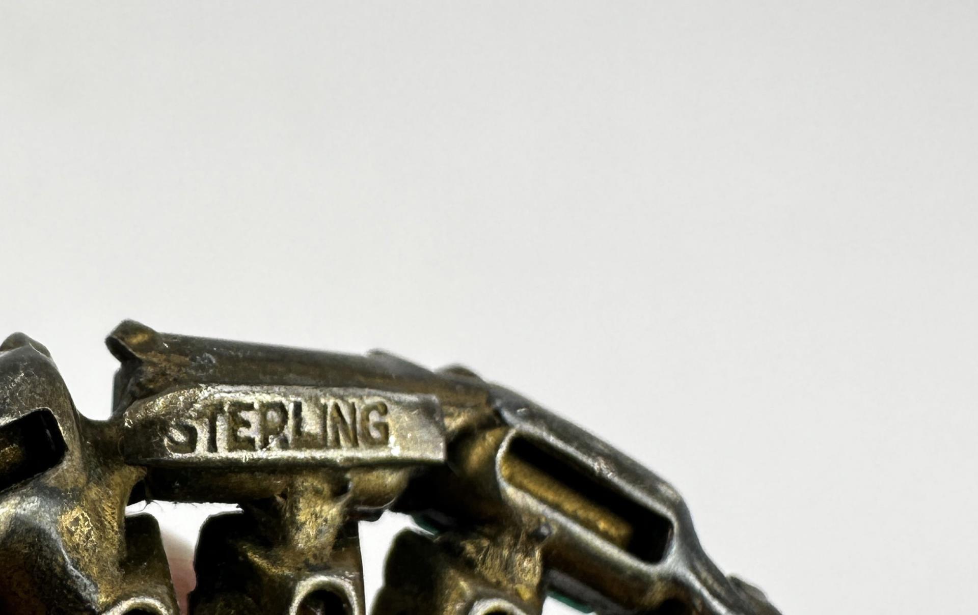Sterling Silver Rhinestone Earrings