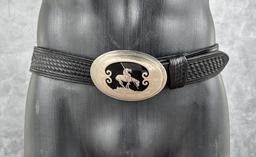 Johnson Held Cowboy Belt and Buckle