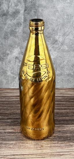 Gold Plated Pepsi Cola Display Bottle