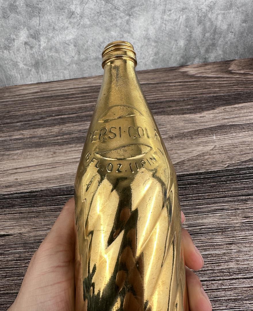 Gold Plated Pepsi Cola Display Bottle