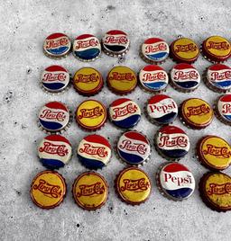 Collection of Pepsi Cola Bottle Caps Cork Lined