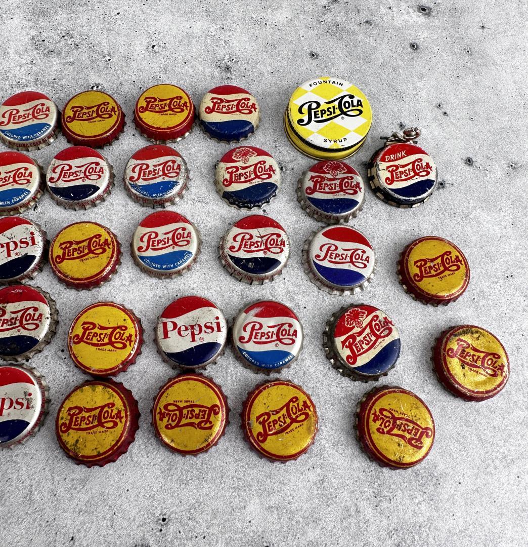 Collection of Pepsi Cola Bottle Caps Cork Lined