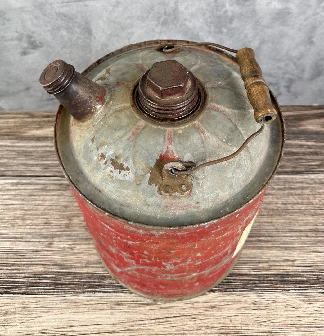 Antique Gasoline Galvanized Can