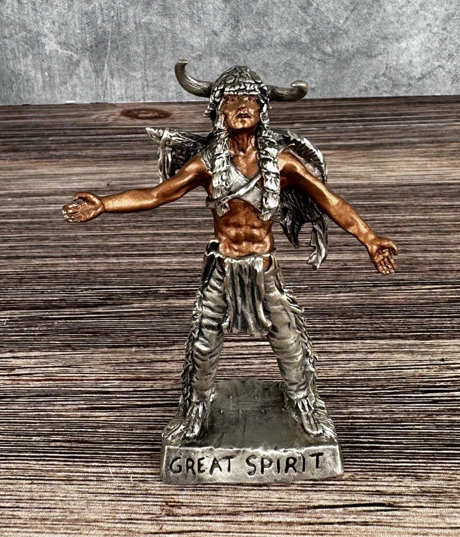 Sedlow Pewter Great Spirit Indian Sculpture