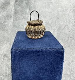 Miniature Horsehair Native American Indian Basket
