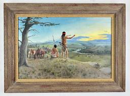 Elmer Schock Montana Oil on Canvas Painting