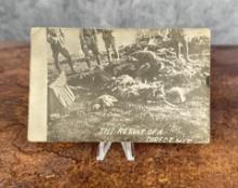 The Result of a Direct Hit Dead Soldier Postcard
