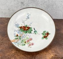 Antique Chinese Canton Enamel Dish Bowl