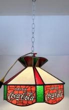 Coca Cola Stained Glass Lamp
