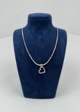 Sterling Silver Pendant Heart Necklace