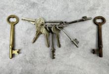 Collection of Antique Railroad Skeleton Keys