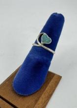 Zuni Sterling Silver Chip Inlaid Ring
