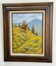 Marvin Enes Montana Cowboy Oil Painting