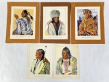 Winold Reiss Glacier Park Montana Indian Prints