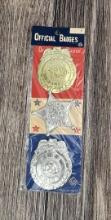Japanese Toy Police Fire Badges