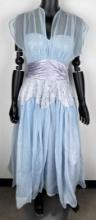 Vintage Powder Blue Lace Dress