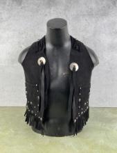 Vintage Women's Suede Fringe Leather Vest
