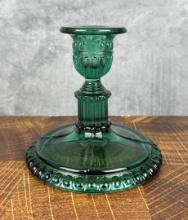 Fenton Glass Emerald Green Ram Head Candle Holder