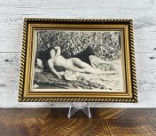 Antique Reclining Nude Photo