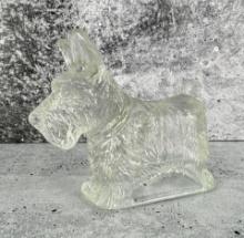 Stough Scottie Dog Glass Candy Container