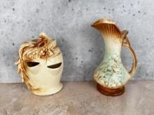 Mccoy Pottery Vase and Ewer