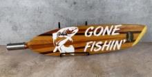 Custom Made Gone Fishin Oar Paddle Sign