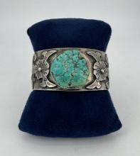 Jessie Thompson Navajo Sterling Turquoise Bracelet