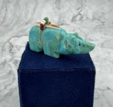 Carved Turquoise Zuni Bear Fetish