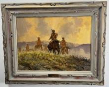 Jack Roberts The Warrior Society Oil Painting
