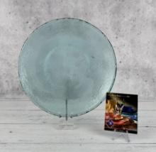 Fire & Light Recycled Glass Aqua Dinner Plate