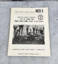 WW2 Army Medical Supply Catalog MED-3 Reprint