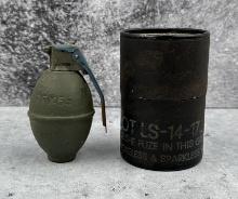 Inert Vietnam War Lemon Practice Grenade