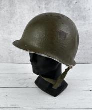 WW2 Front Seam M1 US Army Helmet Named