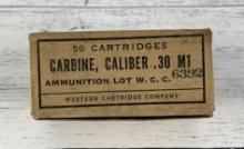 50 Rounds of .30 M1 Carbine Rifle Ammo