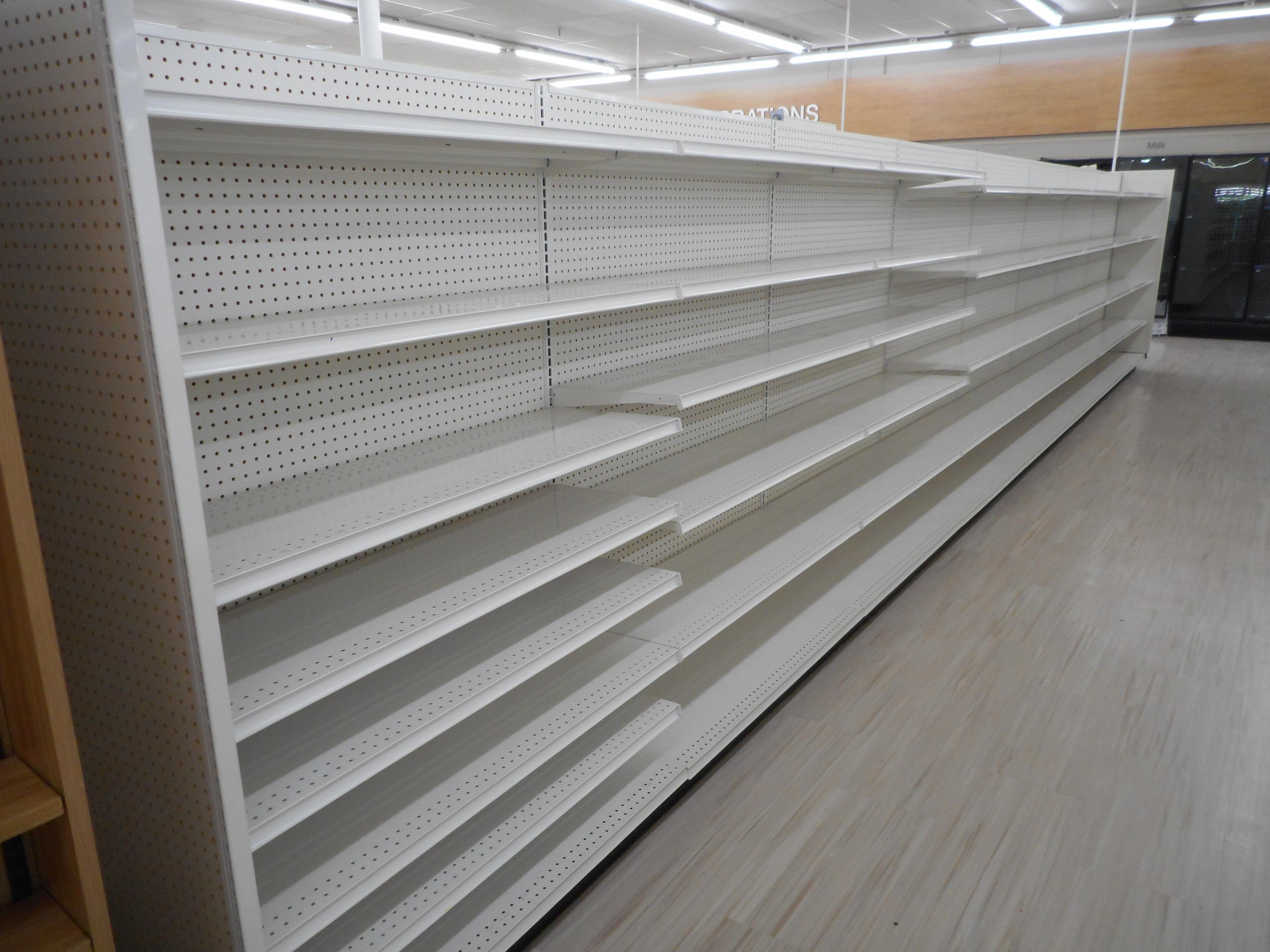 32 FT 2-SIDED WHITE SHELVING NO END CAP (PRICED PER LINEAR FOOT) 72 INCHES