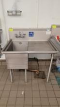 SINK STAINLESS 45" X 37" WITH RIGHT DRAINBOARD