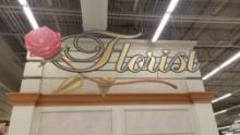 FLORIST CEILING SIGN APPROXIMATELY 11' LONG 5' TALL