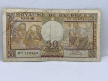 Royaume De Belgique 50 Francs Bill