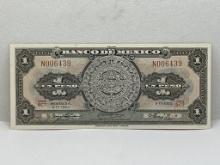 Banco De Mexico Un Peso Bill